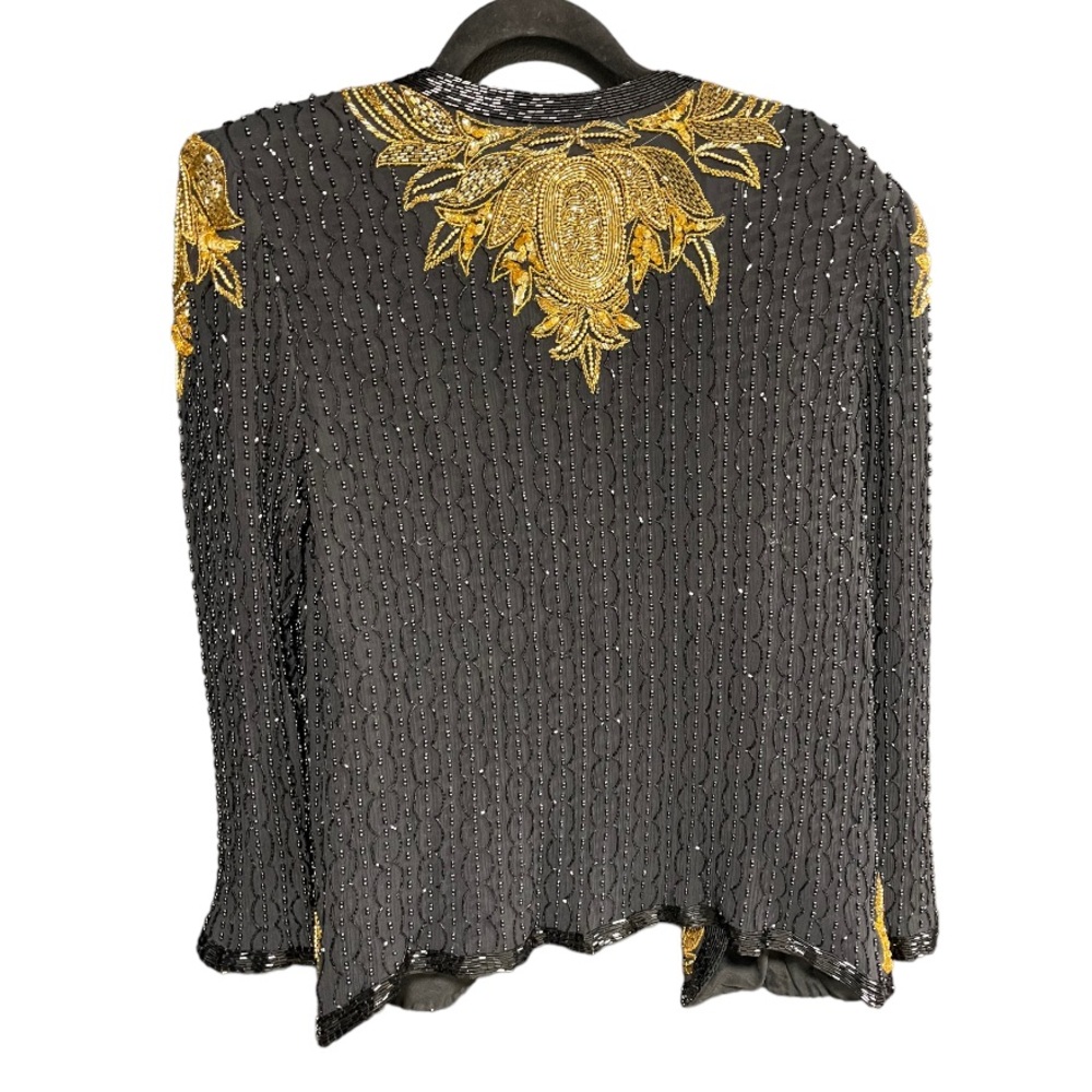 BEAUTIFUL VINTAGE “BALMAIN” STYLE HAND BEADED CARDIGAN - Picture 2 of 9